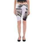 White Horse Yoga Cropped Leggings