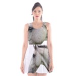 White Horse Scoop Neck Skater Dress