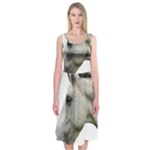 White Horse Midi Sleeveless Dress