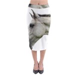White Horse Midi Pencil Skirt
