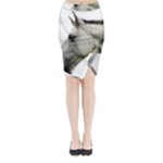 White Horse Midi Wrap Pencil Skirt