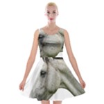 White Horse Velvet Skater Dress
