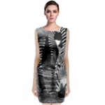 Zebra Sleeveless Velvet Midi Dress