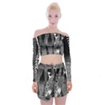 Zebra Off Shoulder Top with Skirt Set