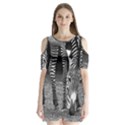 Shoulder Cutout Velvet One Piece 