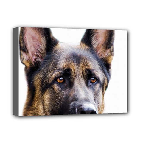 German Shepherd Dog Deluxe Canvas 16  x 12  (Stretched)  from ArtsNow.com