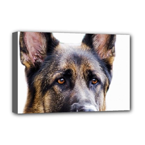 German Shepherd Dog Deluxe Canvas 18  x 12  (Stretched) from ArtsNow.com