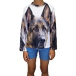 German Shepherd Dog Kids  Long Sleeve Swimwear