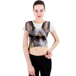 German Shepherd Dog Crew Neck Crop Top