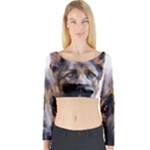 German Shepherd Dog Long Sleeve Crop Top (Tight Fit)
