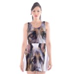German Shepherd Dog Scoop Neck Skater Dress