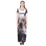 German Shepherd Dog Short Sleeve Maxi Dress
