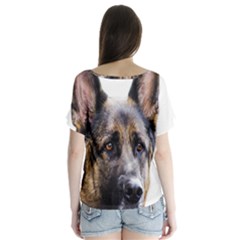 V-Neck Flutter Sleeve Top 