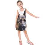 German Shepherd Dog Kids  Sleeveless Dress