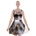 German Shepherd Dog Velvet Skater Dress