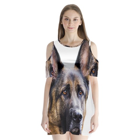 German Shepherd Dog Shoulder Cutout Velvet  One Piece from ArtsNow.com
