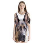 German Shepherd Dog Shoulder Cutout Velvet  One Piece