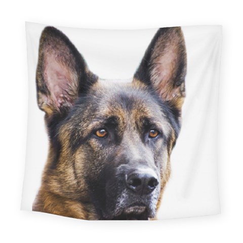 German Shepherd Dog Square Tapestry (Large) from ArtsNow.com