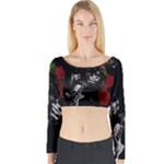 Slash Long Sleeve Crop Top