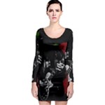 Slash Long Sleeve Bodycon Dress