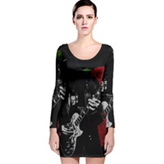 Long Sleeve Velvet Bodycon Dress 