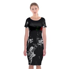 Classic Short Sleeve Midi Dress Front