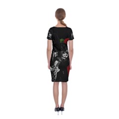 Classic Short Sleeve Midi Dress Back