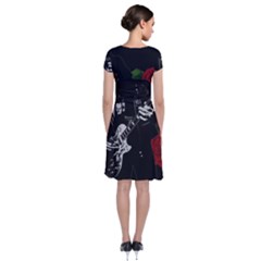 Short Sleeve Front Wrap Dress 
