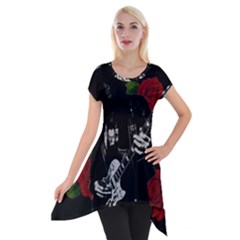 Short Sleeve Side Drop Tunic 
