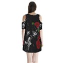 Shoulder Cutout Velvet One Piece 