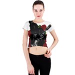 Slash Crew Neck Crop Top