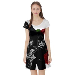 Short Sleeve Skater Dress Front