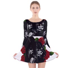 Long Sleeve Velvet Skater Dress 