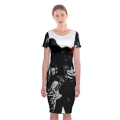 Classic Short Sleeve Midi Dress Front
