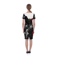 Classic Short Sleeve Midi Dress Back