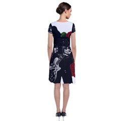 Short Sleeve Front Wrap Dress 