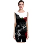 Slash Sleeveless Velvet Midi Dress