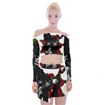Slash Off Shoulder Top with Skirt Set
