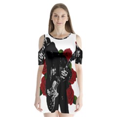 Slash Shoulder Cutout Velvet  One Piece from ArtsNow.com