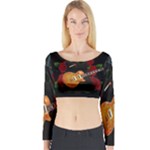 Puli dog - Slash  Long Sleeve Crop Top