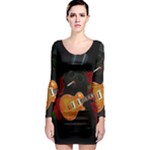 Puli dog - Slash  Long Sleeve Bodycon Dress