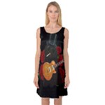 Puli dog - Slash  Sleeveless Satin Nightdress