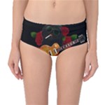 Puli dog - Slash  Mid-Waist Bikini Bottoms