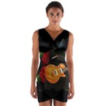 Puli dog - Slash  Wrap Front Bodycon Dress