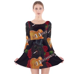 Long Sleeve Velvet Skater Dress 
