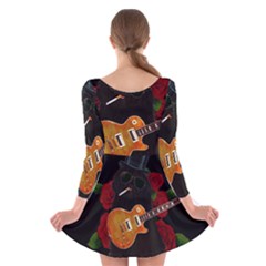Long Sleeve Velvet Skater Dress 