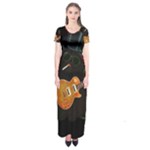 Puli dog - Slash  Short Sleeve Maxi Dress