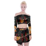 Puli dog - Slash  Off Shoulder Top with Skirt Set