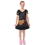Puli dog - Slash  Kids  Short Sleeve Velvet Dress