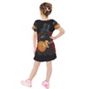 Kids  Short Sleeve Velvet Dress 
